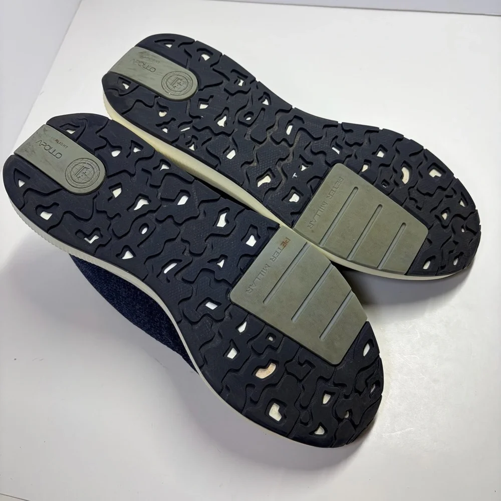 PETER MILLAR Hyperlight Apollo Crown Sport Navy Knit Slip On Sneakers Size 11